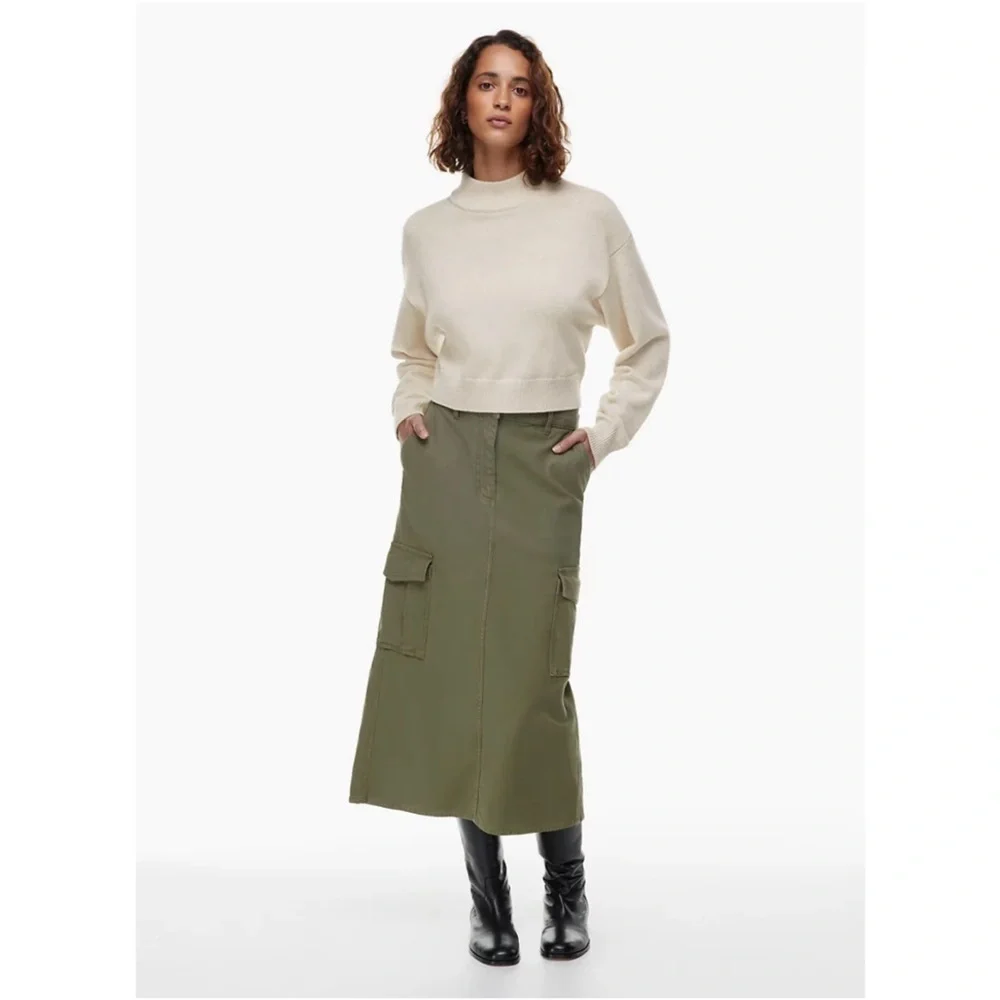 Wilfred Free | Harper Sweater Wool Size XS Ryegrass Yellow Aritzia - Picture 7 of 9